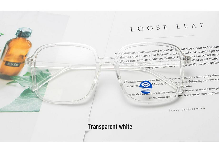 2020 New Anti-Blue Light Large Frame Rivet Glasses - European & American Style