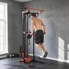 Power Tower with Lat Pull Down Machine, Pull Up Bar, Dip Station, Adjustable Height Power Pack for Home Gym