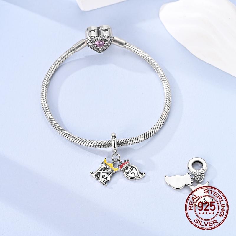 King And Queen Charms Copper Dangle Pendant Fit Bangle Bracelet Necklace Diy Jewelry