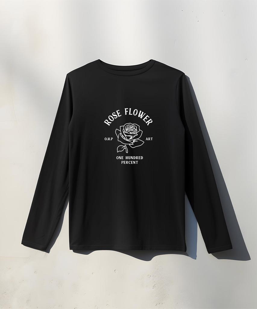 OHP Ohp Rose Flower Basic Long Sleeve T-Shirt