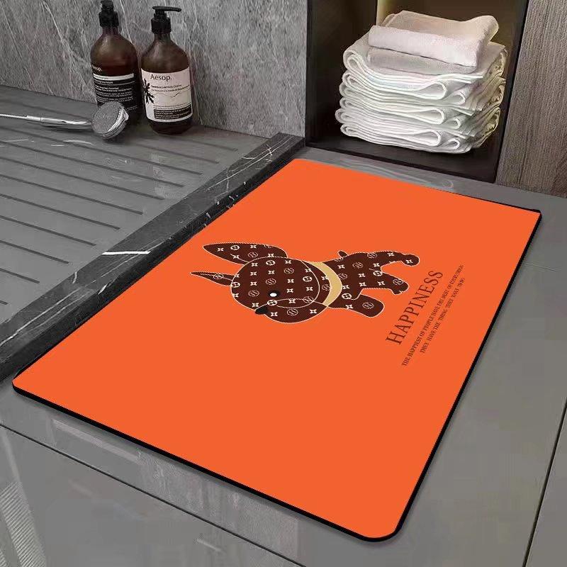 New Morandi Color Bathroom Doormat Balcony Floor Mat Modern Simple Bedroom Living Room Waterproof Leave-in Carpet