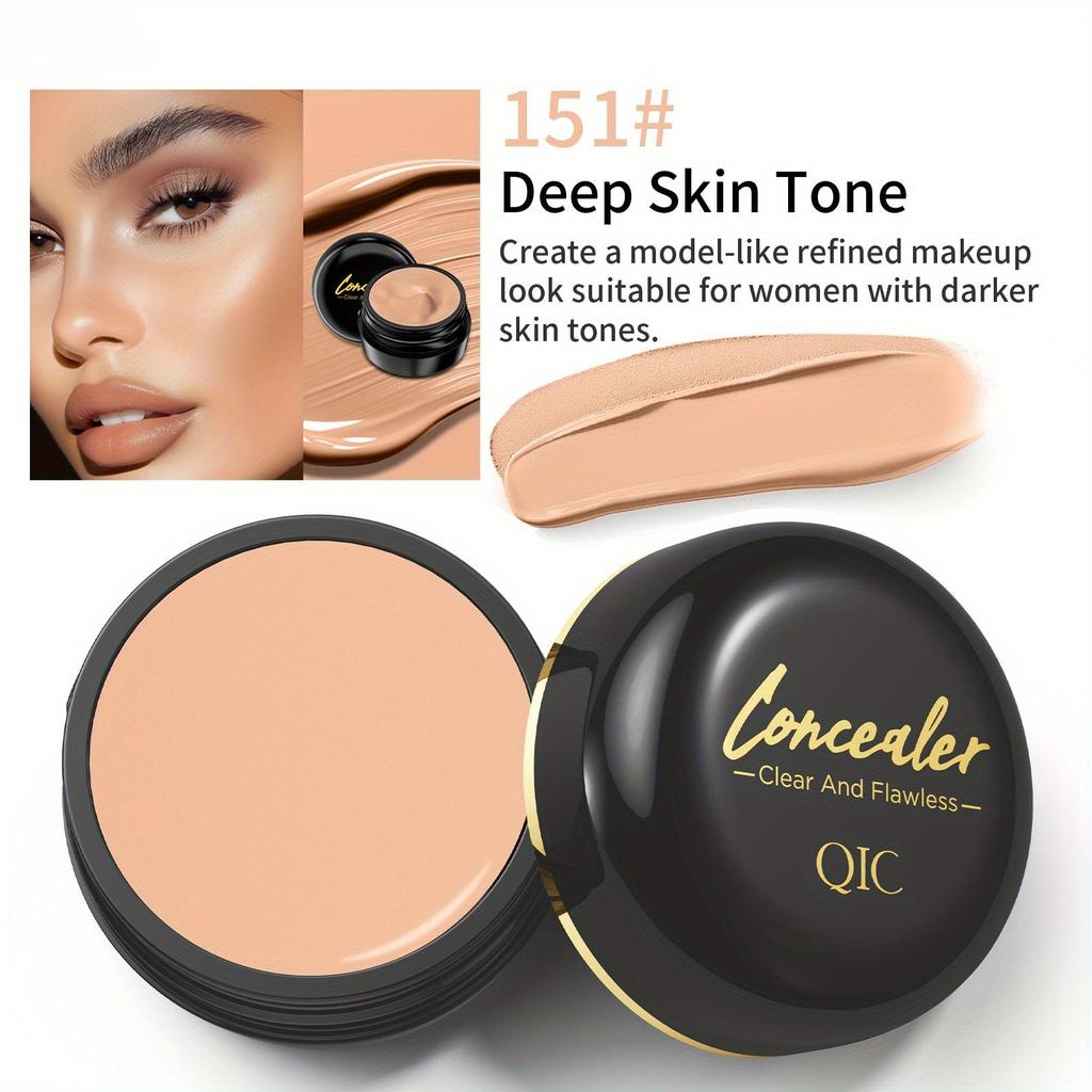 Crema correttore a copertura totale - Impermeabile, finitura opaca per tutti i toni della pelle, nasconde cicatrici e macchie scure, lunga durata, multicolore, formula a base vegetale