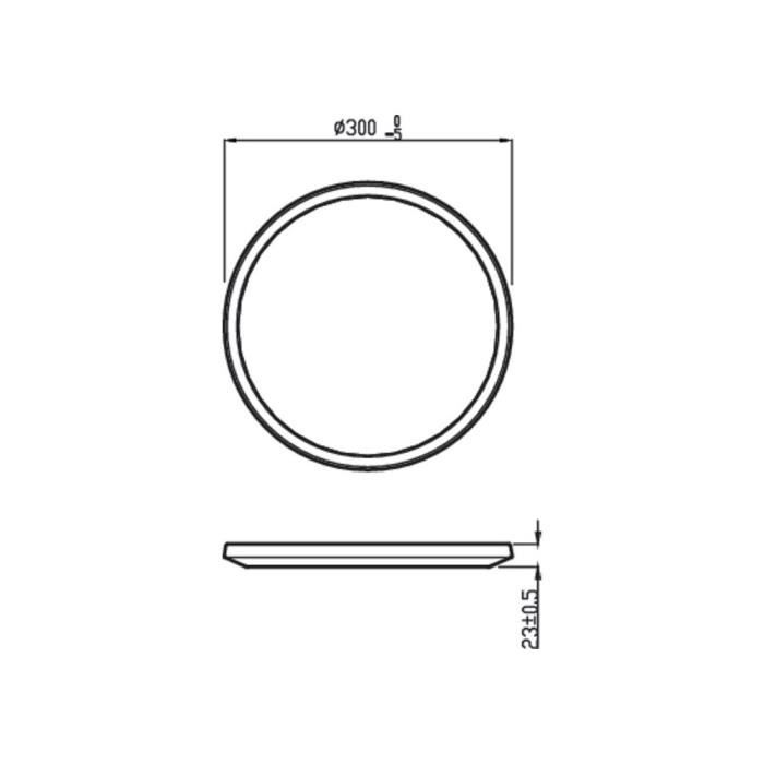 Plafonnier LED - Philips - Superslim - Blanc chaud - 1 ampoule - Intérieur - Design contemporain