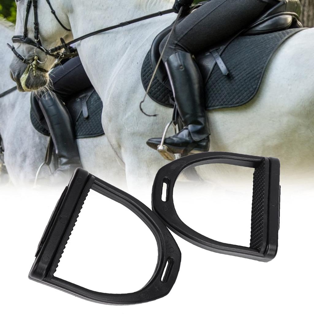 Horse Stirrup Horse Stirrup 2 Pieces Comfortable Plastic Horse Riding Equipment Equestrian Horseback Riding xuuyuu.. Wear-Resistant Anti-Slip (L)
