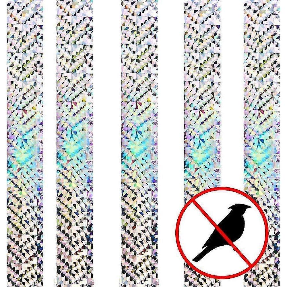 Bird Repellent Tape, Set Of 3 Tapes X 50m X 4.8cm - Scarecrow Bird Repellent - To Repel Crow Pigeons And More, 150m Tw