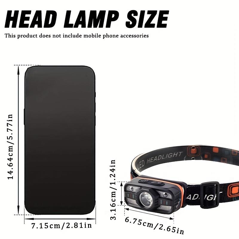 Motion Sensor LED Headlight, Rechargeable,6 Modes Portable Headlight,adjustable Lamp Head,running,camping, Barbecue,fishing,emergency Lighting