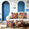 1/4pcs Floral Patterned Pillow Covers for Cozy Decor Sofa Cushion Cover Home Bedroom Room Decoration