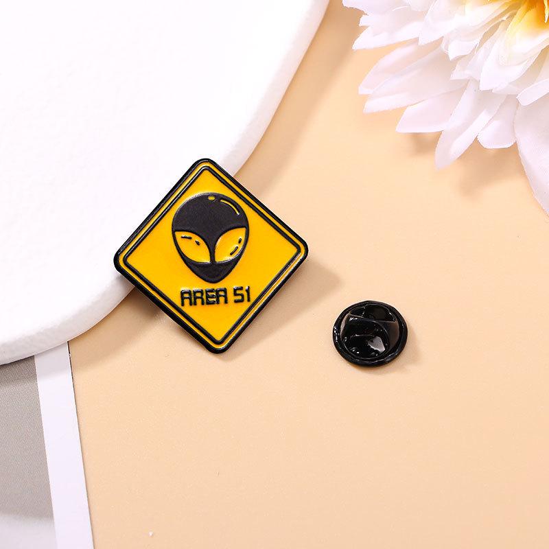 Dinosaur Alien Theme Enamel Brooch Pin