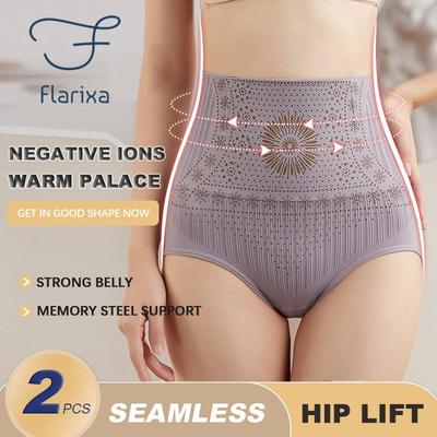 2-teiliges Shapewear-Set für Mädchen mit Blumenmuster, hohe Taille, Damenunterwäsche, Hüftlift, nahtlose Höschen zur Bauchkontrolle, Körperformung, schmale Passform