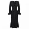 Ggpx New York Deep V Neck Wool Touch Ruffle Knit Dress Gqaop003f