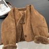 Maillard Brown Fur-Lined Coat: A Stylish High-End Piece for Late Autumn & Early Winter