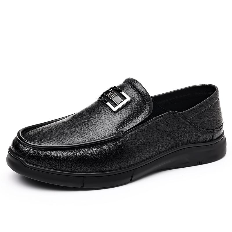Fashion Genuine Leather Loafers Mens Fashion Design Moccasin Business Slip on Soft Flats Casual Shoes Adult Male Handmade Boat Footwear