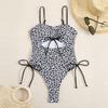 One Piece Swimsuit Women New Leopard Sling Bodysuit Sexy Hollow Out Swimwear Summer Monokini Beachwear Bathing Suit Female