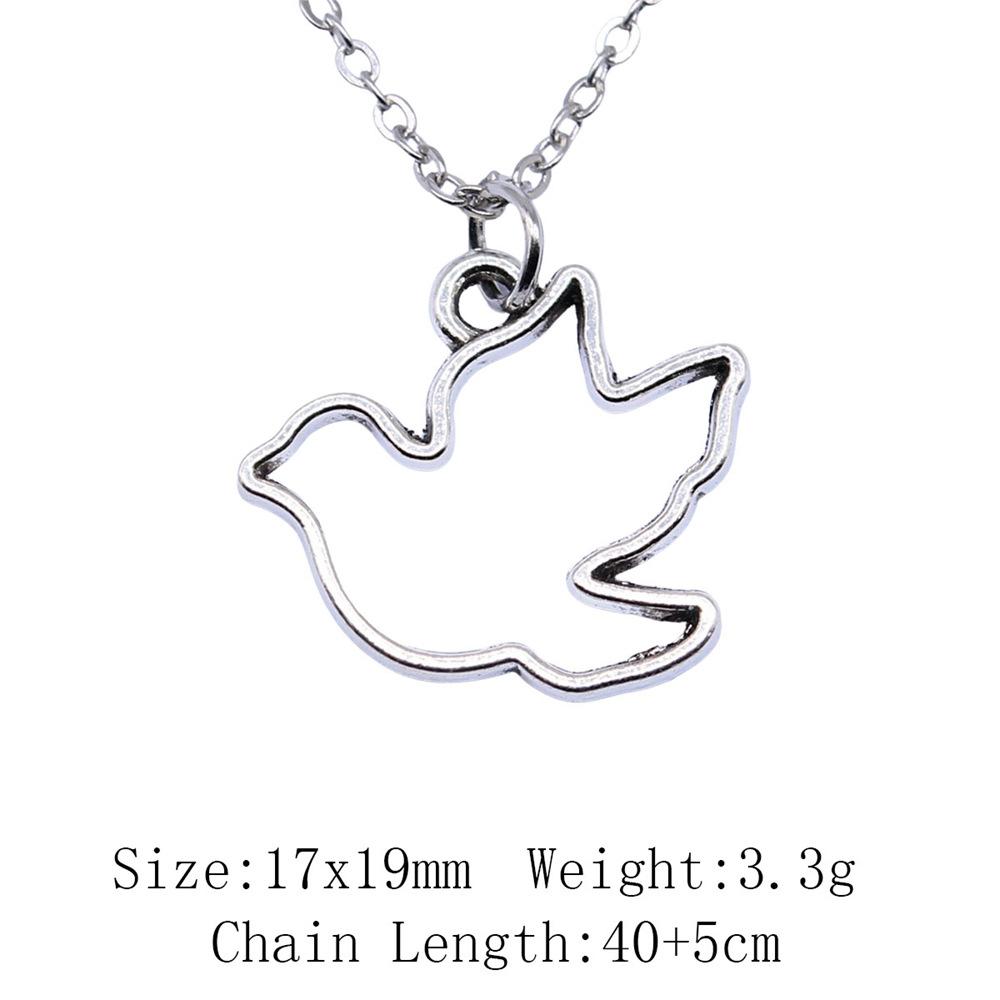 New Fashion Peace Symbol Pendants Necklace Jewelry Gift Peace Sign Peace Dove Necklace For Women