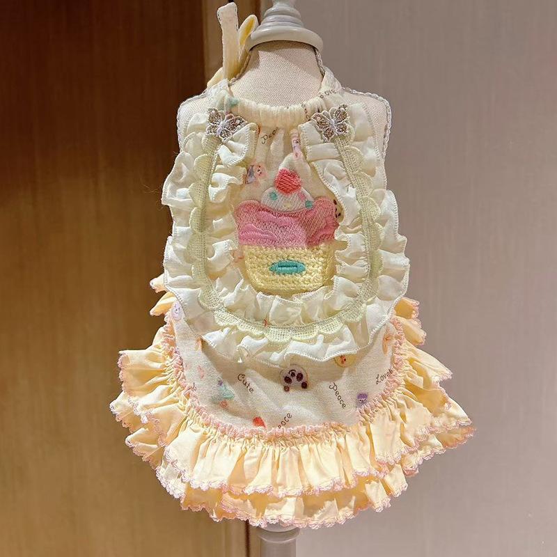 

Pet clothes heavy industry princess wind pet dog dog summer lace skirt than bear yorkshire comfort clothes XL Chest 50 Back 40 About 10-6.5 kg