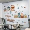 Kitchen Wall Stickers Fun Design Cook Utensils Home Decoration Restaurant