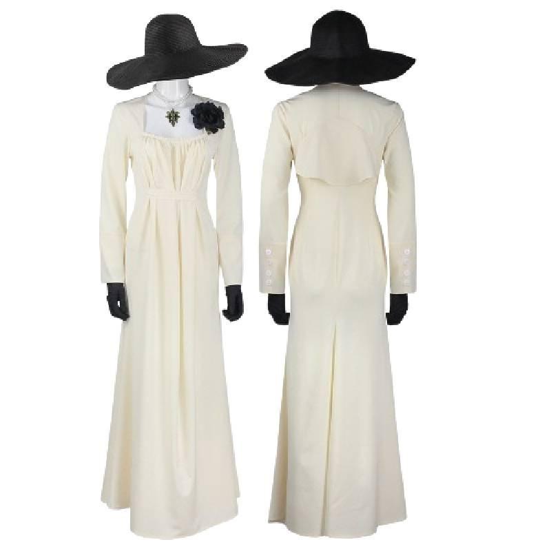 Halloween Cosplay Costume Biohazard 8 Village Vampire Lady Dimitrescu Dress Xs-xxxl