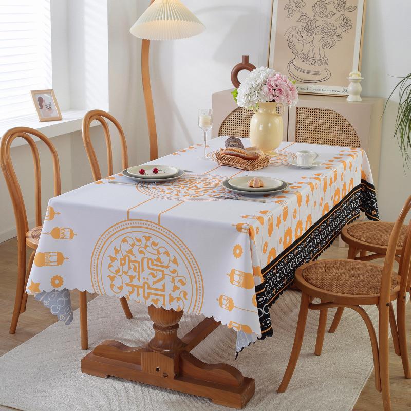 Față de masă 1BUC masă de sufragerie impermeabilă și rezistentă la grăsimi, tapițată cu țesătură din poliester