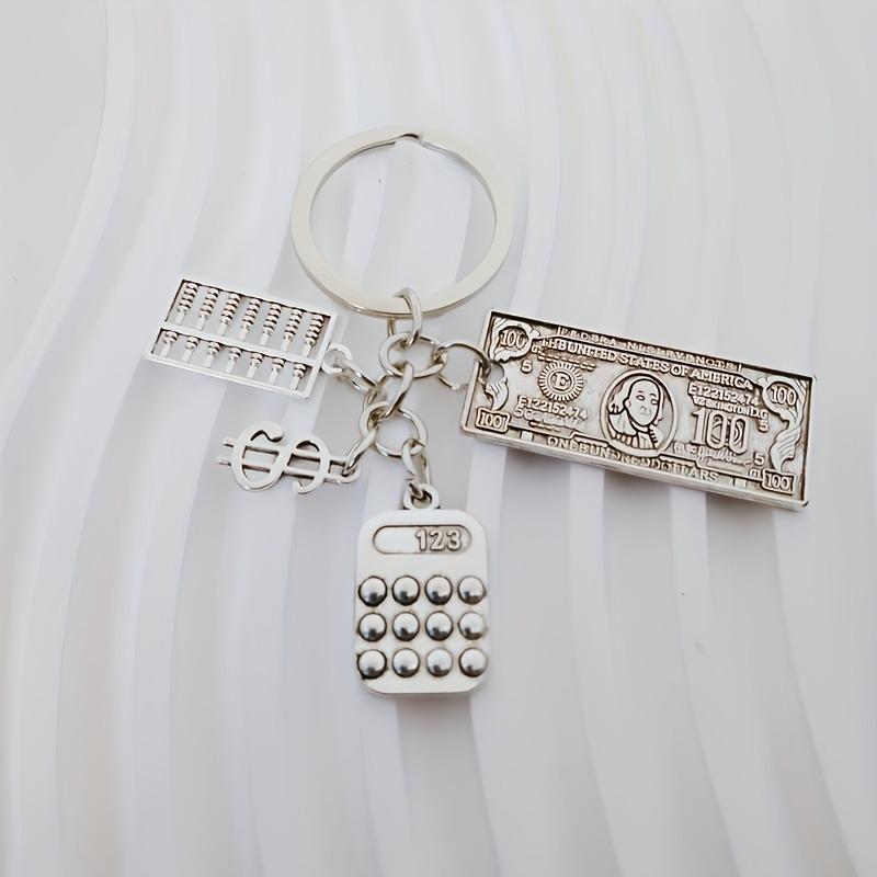 European & American Lucky Money Tree Keychain Abacus Backpack Pendant