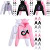Women Tok Tik Short Pullover Hoodie Spring Autumn Sweatshirt Jumper Tops Crop