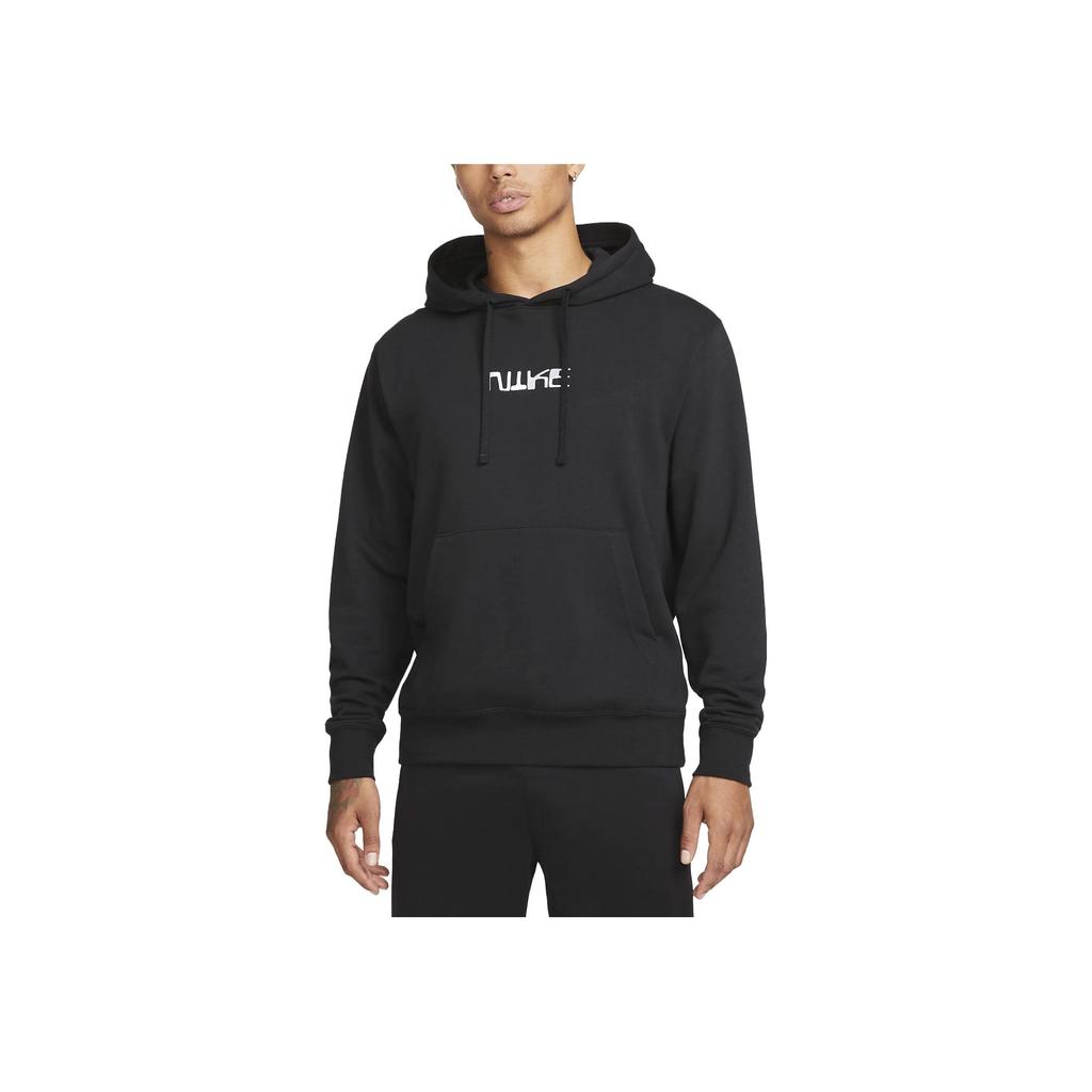 Nike Solid Color Letter Print Hoodie Long Sleeve Sweatshirt Men Tops Black FB6575-010