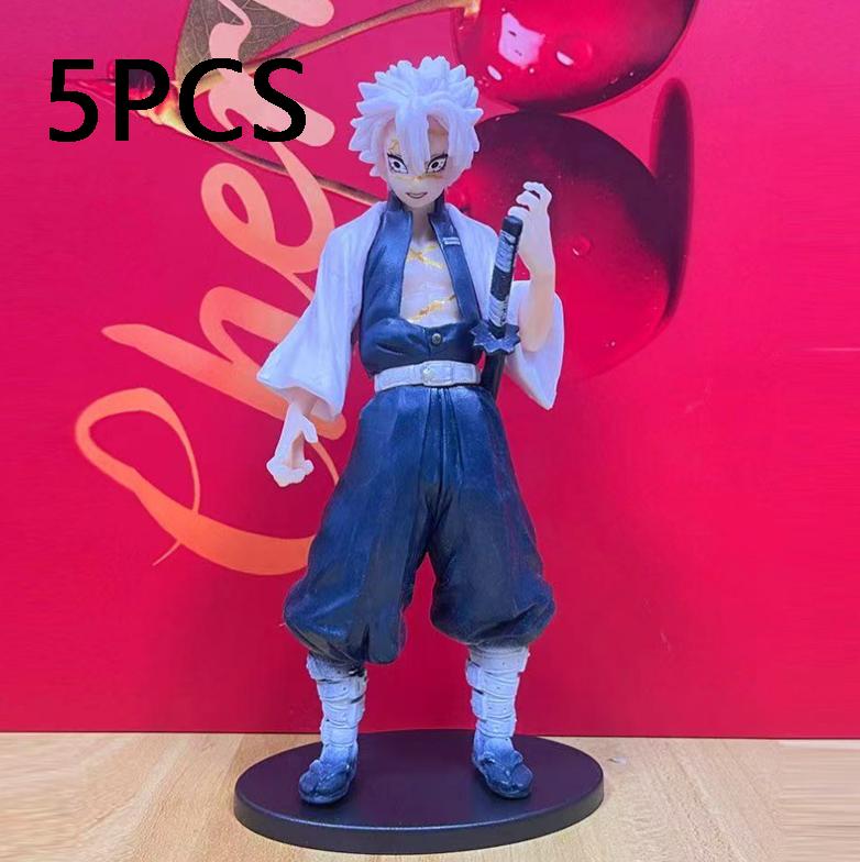 @Animation Demon Slayer Kimetsu no Yaiba Figure Kamado Tanjirou Action Figure Agatsuma Zenitsu Nezuko Warrior POLYVINYL CHLORIDE Miniature Playthings*