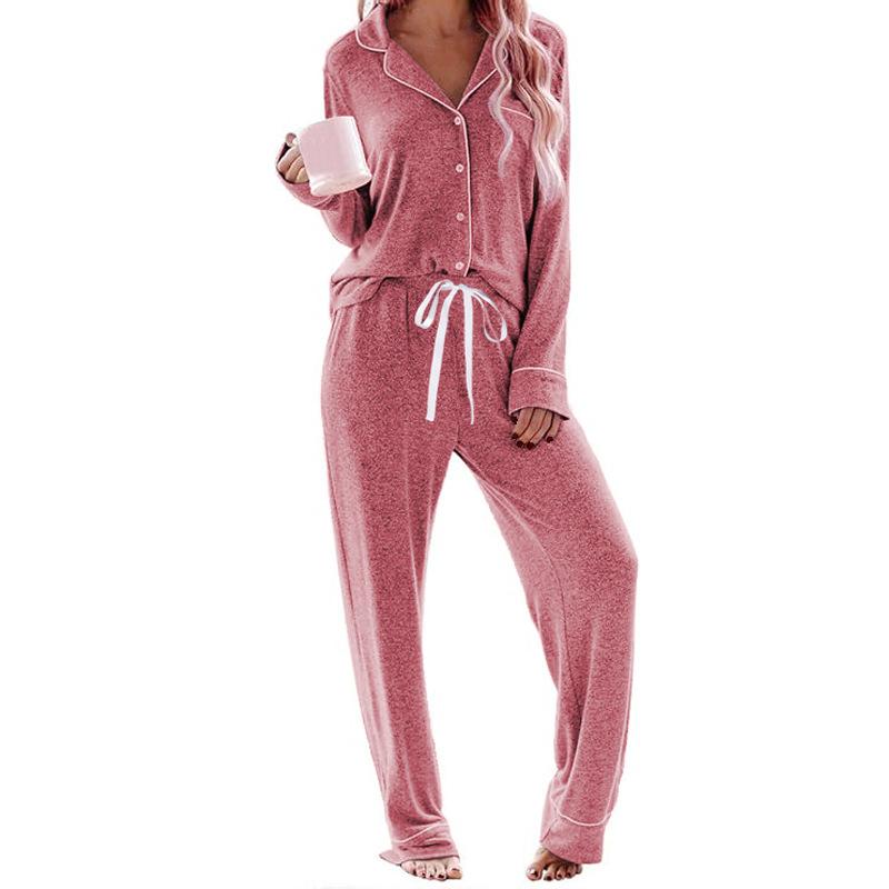 2026 Autumn & Winter New Women Pajama Set, Casual Minimalist Two-piece Loungewear