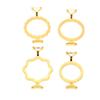 4Pcs Wax Seal Molds Gold Color Zinc Alloy Assorted Style Sturdy  Wax Seal Stamp Rings for 0.9