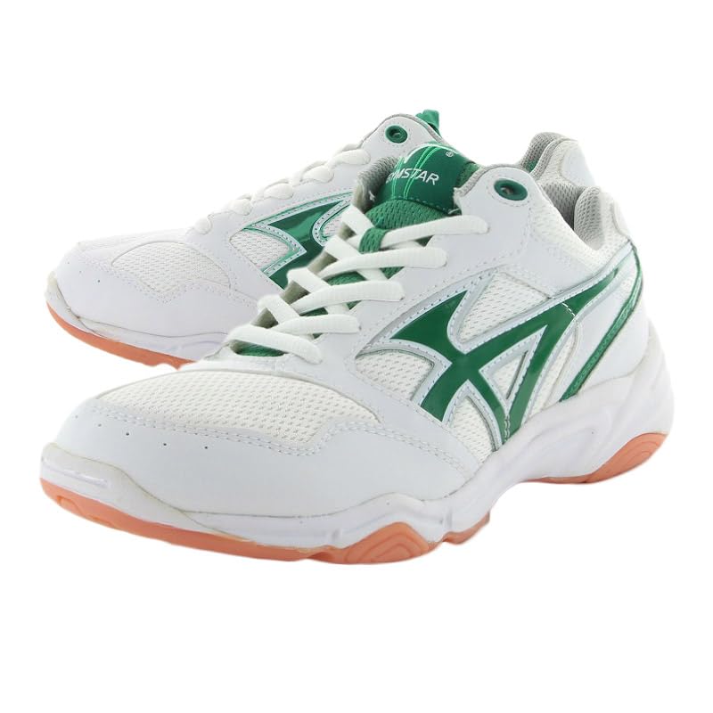 

Moonstar Gymstar 18 Size 2E Kids Sneakers, White/Green, 23.5 cm,