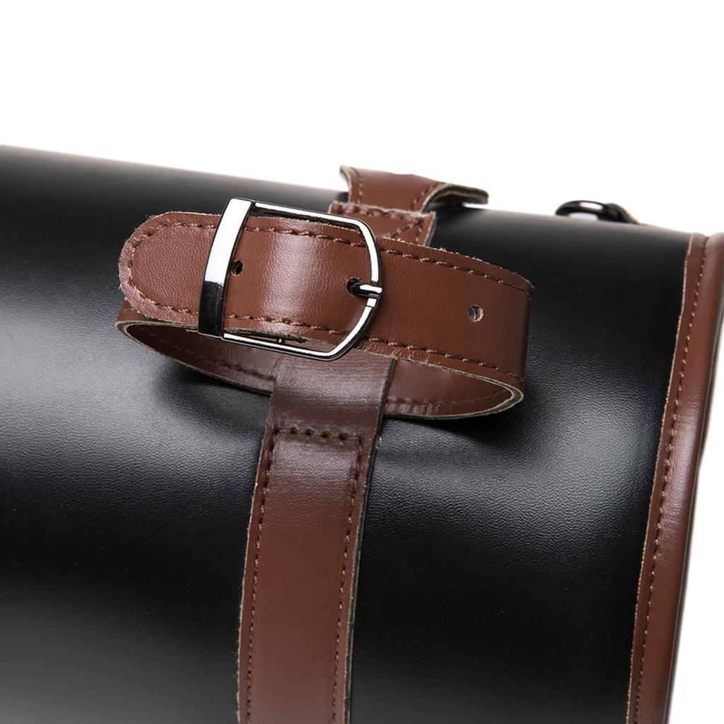 Motorcycle Saddlebag Leather Tool Pouches Storage Suitable for Front Fork&Handlebar, Road Trip , Daily Commute