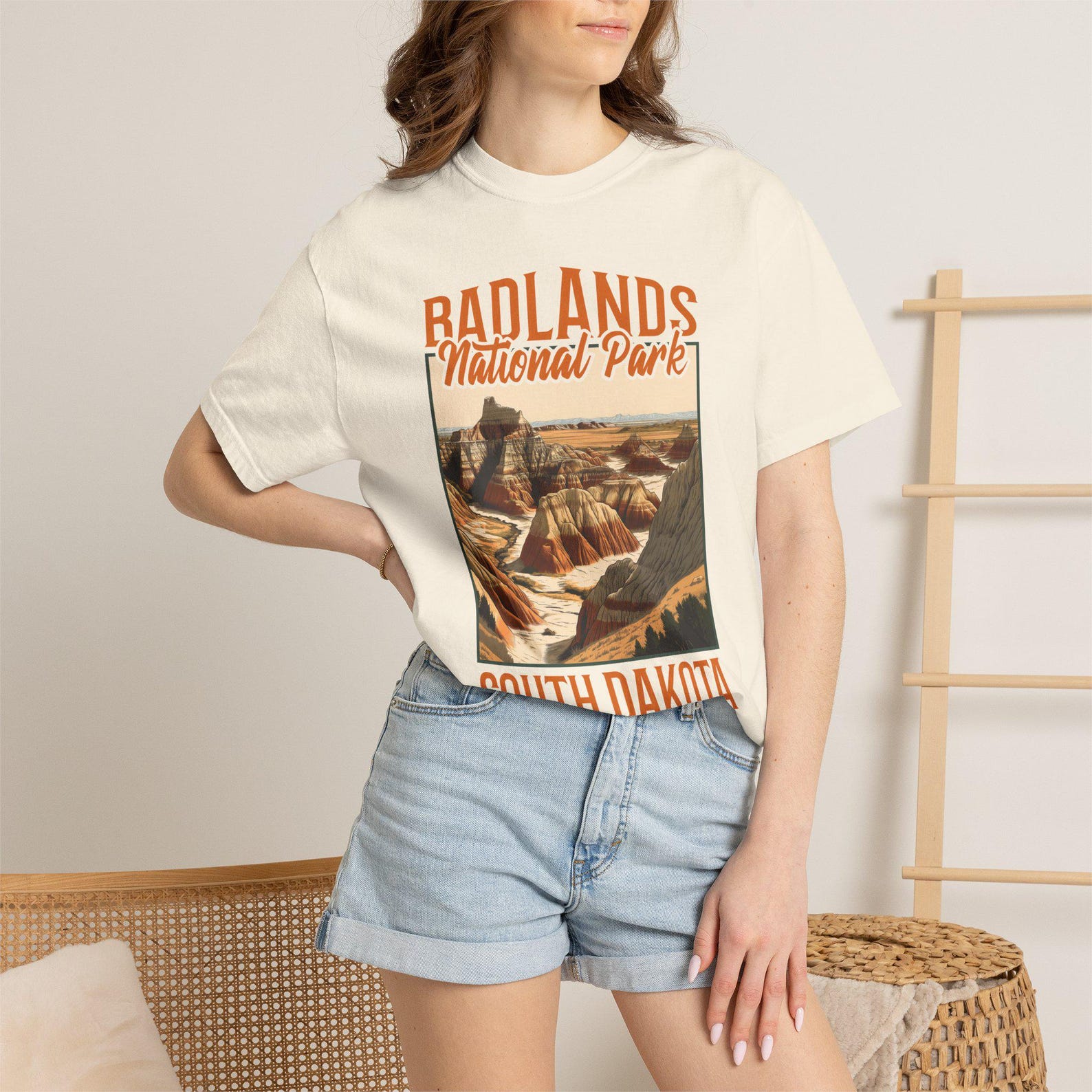 Vintage Badlands National Park South Dakota T-Shirt | Comfort Colors 4XL
