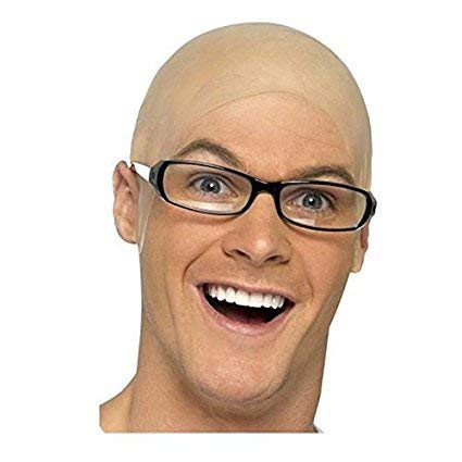 KANABEE Latex Bald Cap Skinhead Wig Flesh Skin Adult Rubber Head Cap Prank Accessory/Taklu Wig