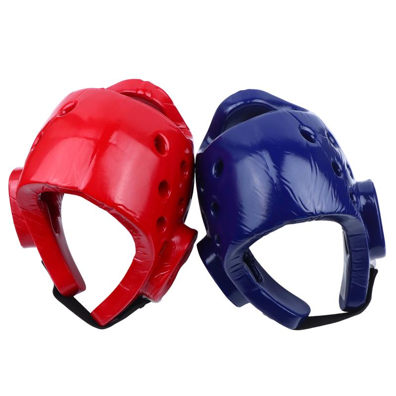 Head Protection Taekwondo Helmet Gear Portable S/M/L Kickboxing Helmet Pu Material One-Time Molding Muay Thai Helmet Fitness