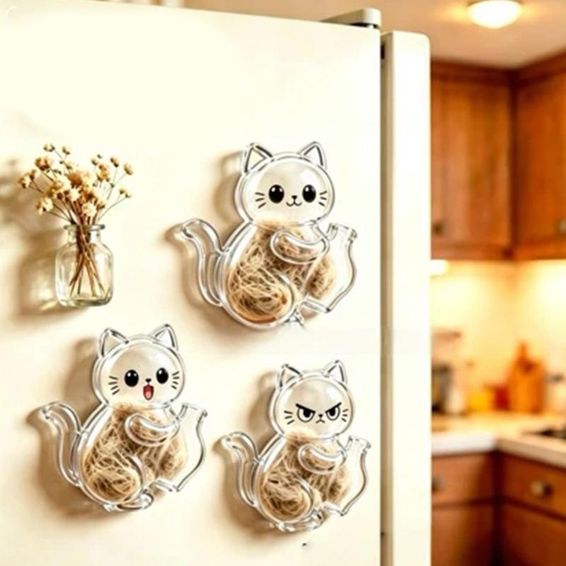 Cats Vase for Keepsakes,Pet Hair,Flower Decorative Refrigerator Magnet Home Decors Cats Whiskers Holders Fridge Magnet