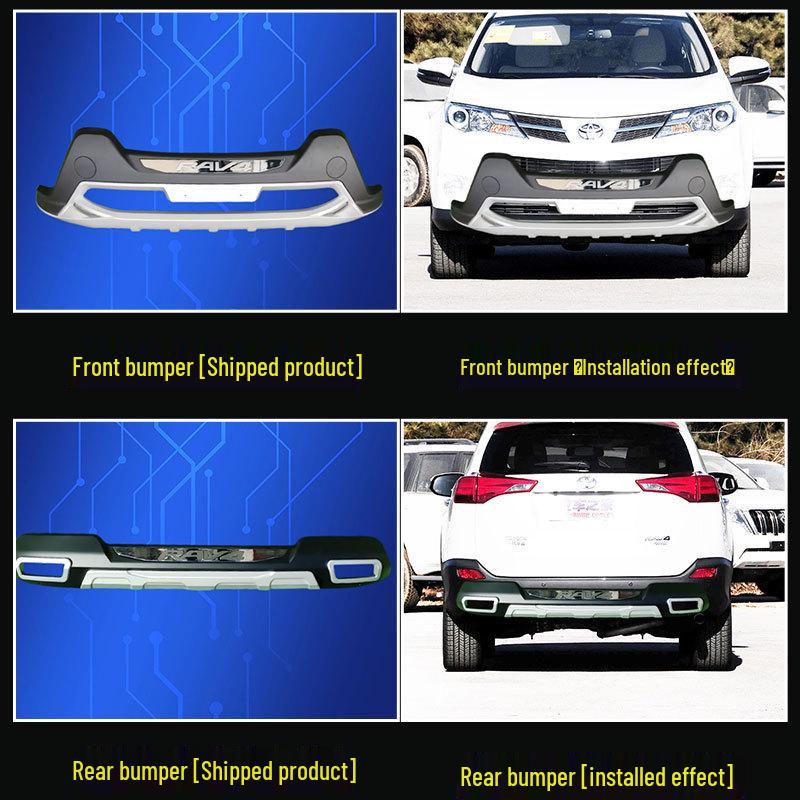 Front & Rear Bumper Protection Bars for 13-15 RAV4 - Decorative and Modified Styles
