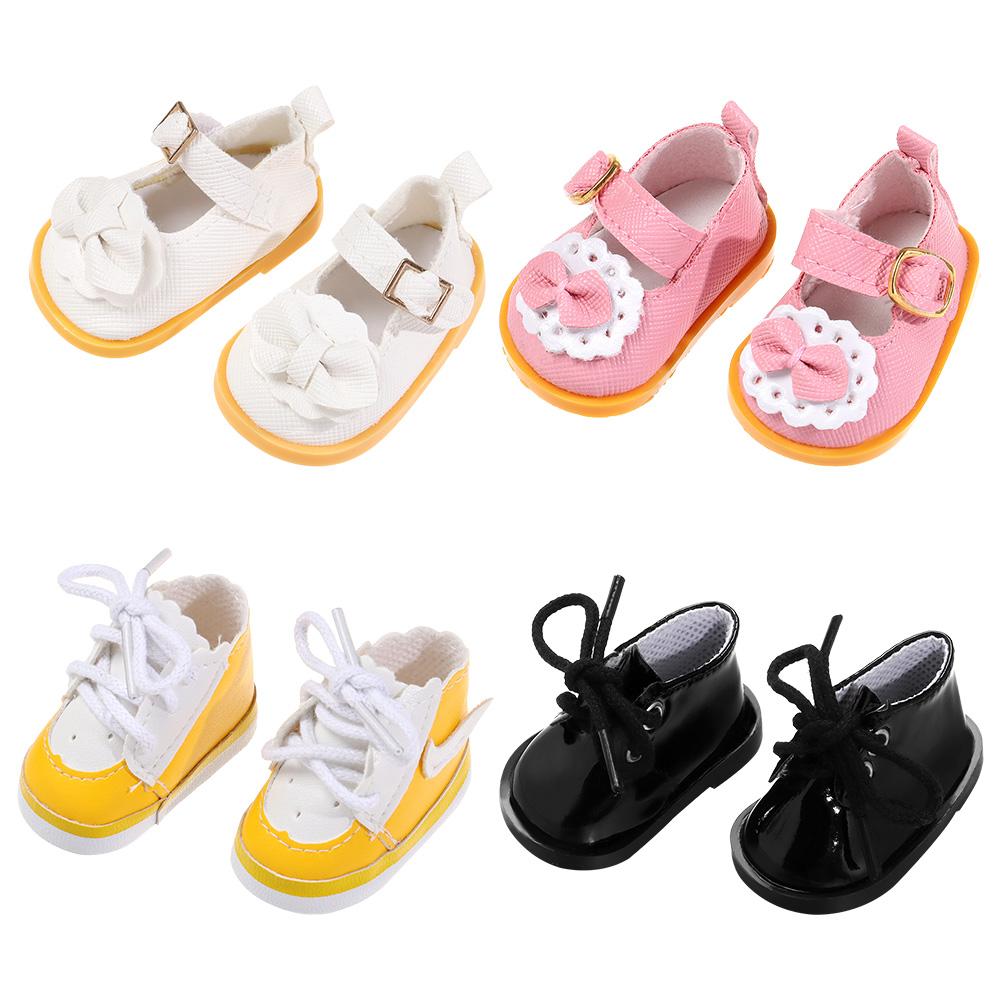 

New Doll Gift Toys DIY Doll Fashion Boots 20cm Doll Shoes Clothes Accessories PU Leather Shoes 1