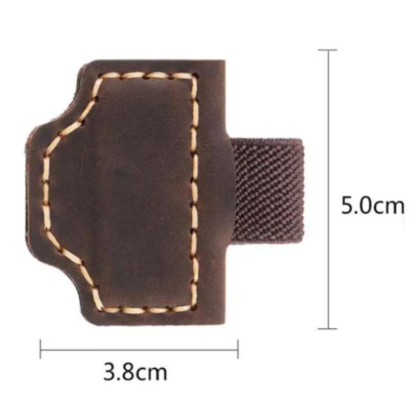 Retro Crazy Horse Leather Magnetic Bookmark & Pen Holder with Free Custom Laser Engraving