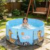 Folding Swimming Pool Water Proof PVC Non Inflatable Folding Kiddie Pool with Reinforced Support for Indoor Outdoor Type 1 35.4x35.4x17.7in