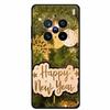 Christmas Cover For Vivo X200 Pro 6.78"Black Silicone Case For vivo X200 Pro mini 6.31" TPU Santa Claus ChristmasTree Back Cover