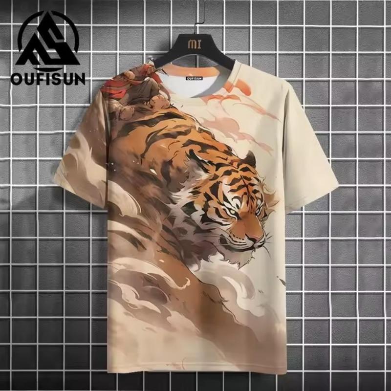 Vintage T-shirt Men's T-shirt Japanese T-shirt Street Style Summer Round Neck Streetwear Fashion Casual Shirt 3D Print T-shirt