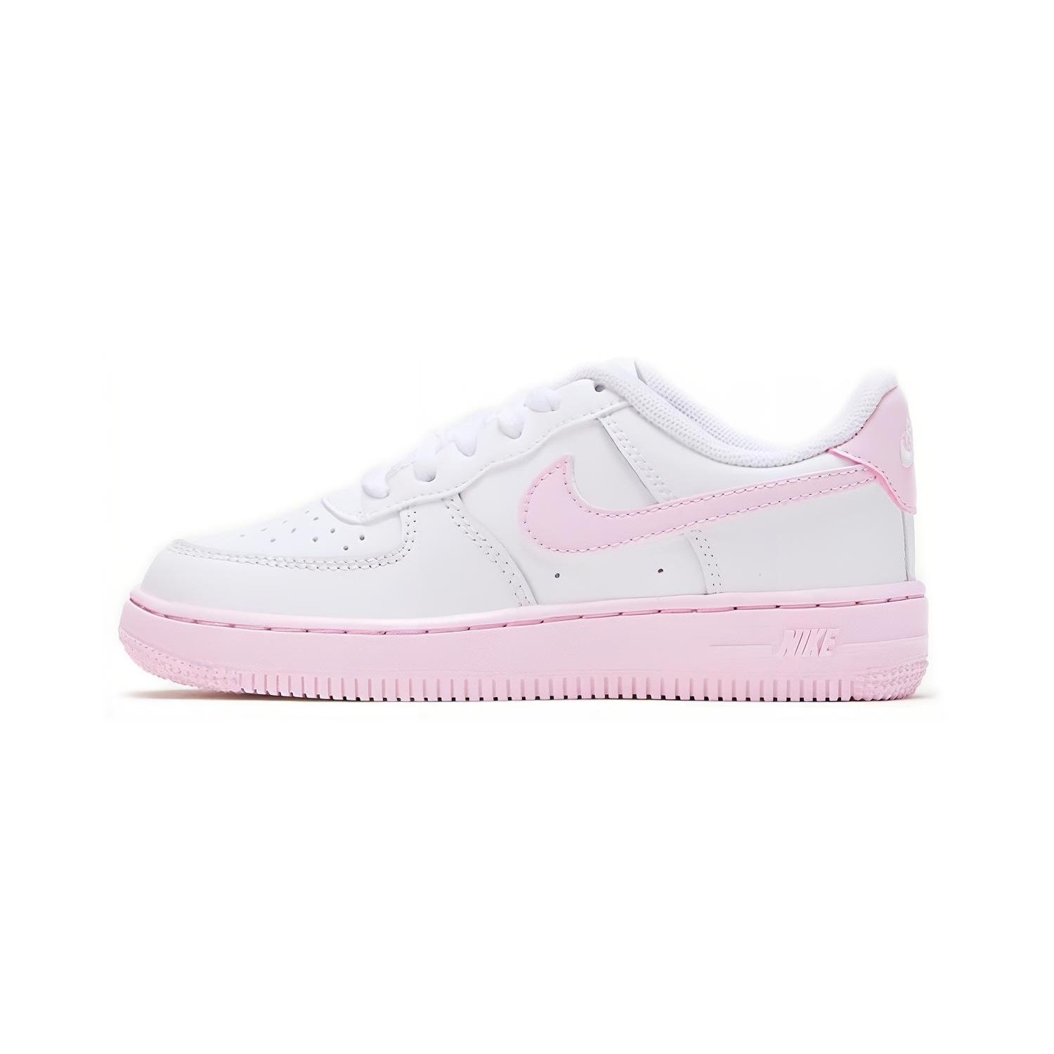 

Nike Air Force 1 Comfortable Low top Skateboard Shoes Pink White Children Aged 3 7 Years Old CZ5900-100 28.5