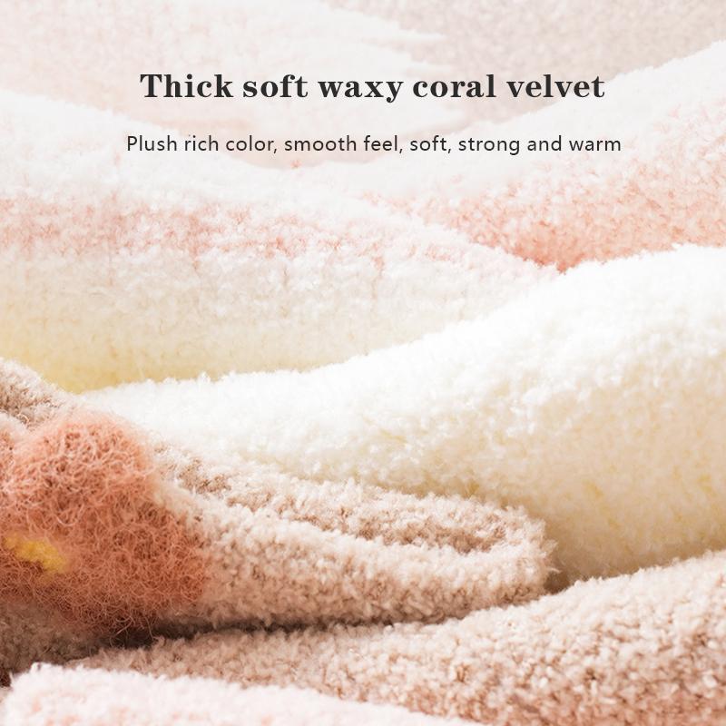 3 Pairs/Lot Baby Socks Autumn Winter Thick Newborn Socks Coral Velvet Infants Mid Tube Socks Children Socks For Boys And Girls