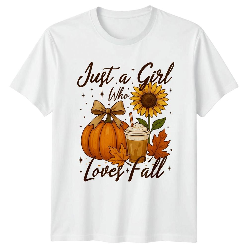 Just A Girl Who Loves Fall Unisexs TShirt Autumn Gift For Her S