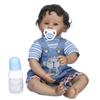 20'' 50 cm schwarze Reborn-Babypuppe Rabe, weicher Stoffkörper mit PP-Baumwolle, Simulationspuppe, lebensechte Neugeborenenpuppen für Jungen oder Mädchen, Weihnachtsgeschenke für Kinder