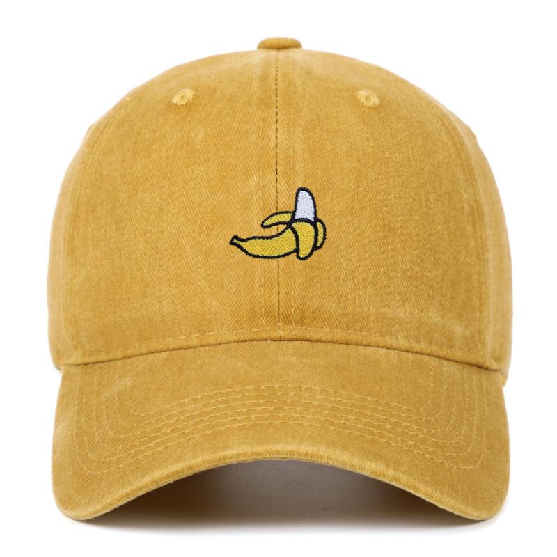 Banana Embroidered Baseball Hats for Men and Women Outdoor Sunshade Duck Tongue Hats Outdoor Travel