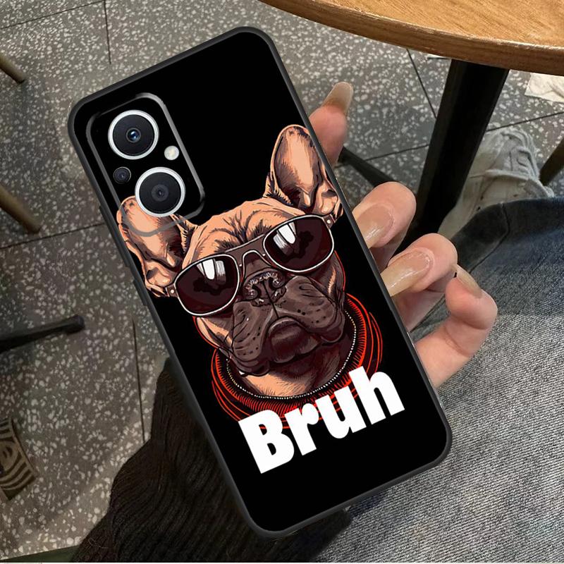 English Bulldog Pug For OPPO Reno 10 11 12 13 14 Pro 7 8 Lite 8T 11F 12F 13F 14F OPPO Find X8 X9 X5 X6 Pro Case