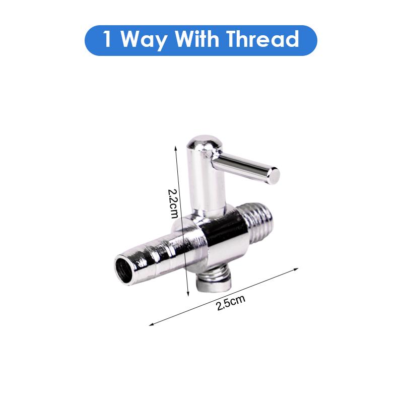 Stainless Steel Aquarium Air Distributor Fish Tank Oxygen Pump Accessories Air Splitter Flow Controller Pump Switch Valve Tap