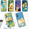 Yellow Duck Cute Phone Case For Samsung Galaxy A13,A21s,A22,A31,A32,A52,A53,A71,A80,A91 Soft Black Phone Cover