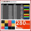 Boxed and Bagged Colored Heat Shrink Tubes - 530pcs Insulation Sleeves and 560pcs Electrician Wiring Tubes