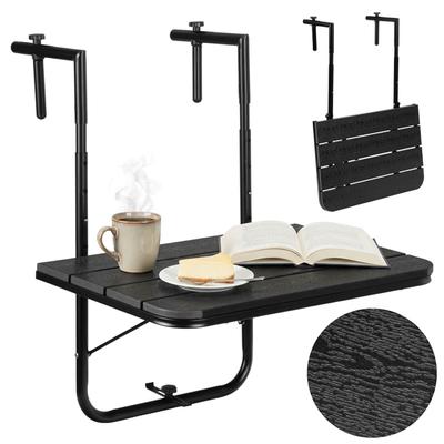 Folding Balcony Garden Terrace Table Small Black Hanging Aretto